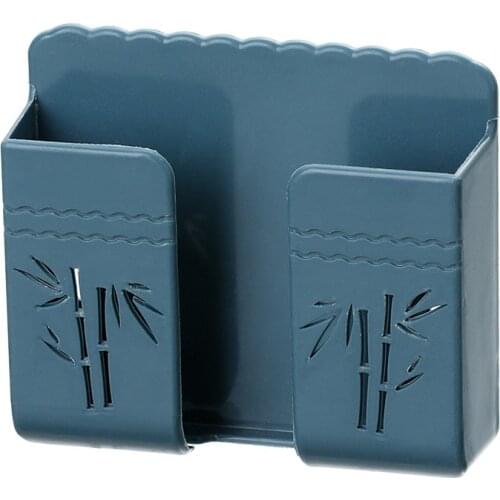 Wall-mounted Storage Rack Remote Control Storage Box Mobile Phone Plug Holder Multi-function USB Charging Holder|storage Rack