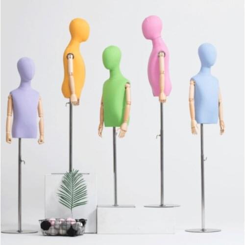 New Arrival Colorful Fabric Child Clothes Mannequin For Display Factory On Sale