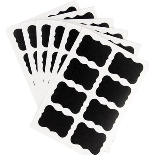 New 5x3.5cm Erasable Blackboard Sticker Craft Kitchen Jars Organizer Labels Chalkboard Chalk Board Sticker Black Board 40PCS/set