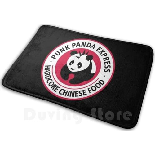 Punk Panda Express Carpet Mat Rug Cushion Soft Meme Memes Punk Punk Panda Express Goth Parody Funny Joke Femboy
