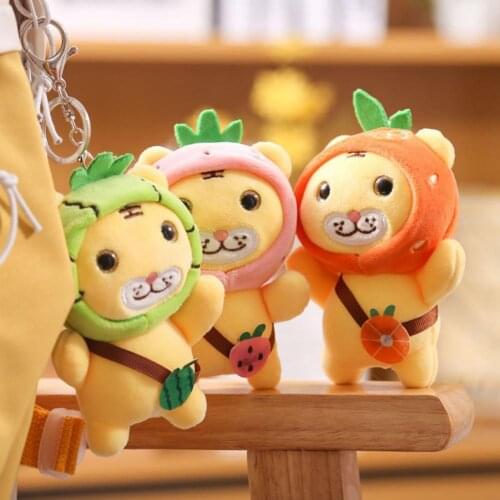 10cm Tiger Plush Toy Stuffed Doll Pendant Bag Animals Decorations Tiger Backpack Keychain Toys Children/GirlFriend Gift
