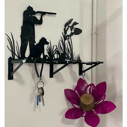 Waders Rack Organizer Duck Hunting Silhouette Wall Mounted Metal Boot Storage Stand Keep Boots in Shape for Various Boot