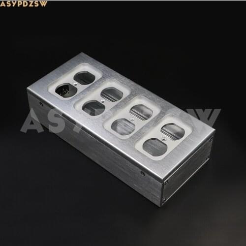 Full HIFI aluminum US AC Power Distributor 8 outlet Power supply box Chassis case