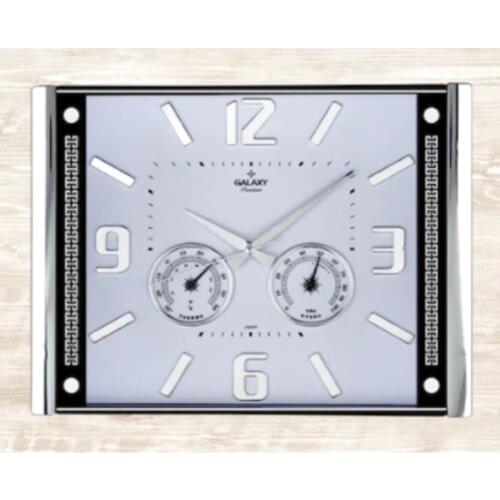 Premium Wall Clock Barometer Thermometer Gray Silent Dial Mechanical Parts Favorite Trend Outlets Popular Summer Winter Women 'S Male