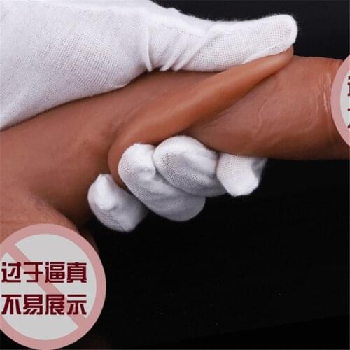 Realistic Penis Foreskin dildo Women Double-layer Dick Big Dildo With Suction Cup Female Masturbation Tool Sex Toys For Lesbian