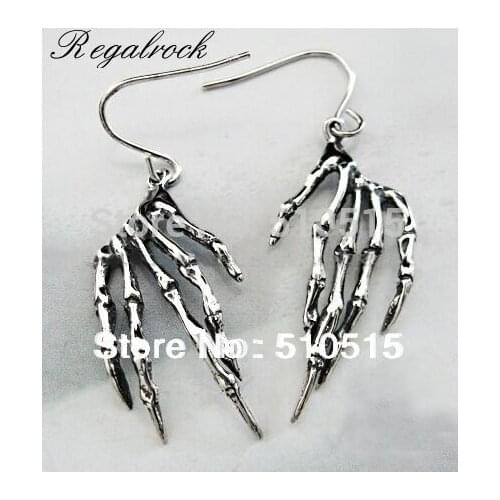 Regalrock Fashion Monkey Hand Skeleton I Am Legend Zombie Earrings