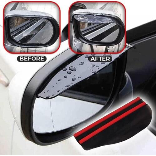 Universal Transparent Car Rear View Side Door Mirror Rain Board Sun Visors Shade Shield Flexible Protector