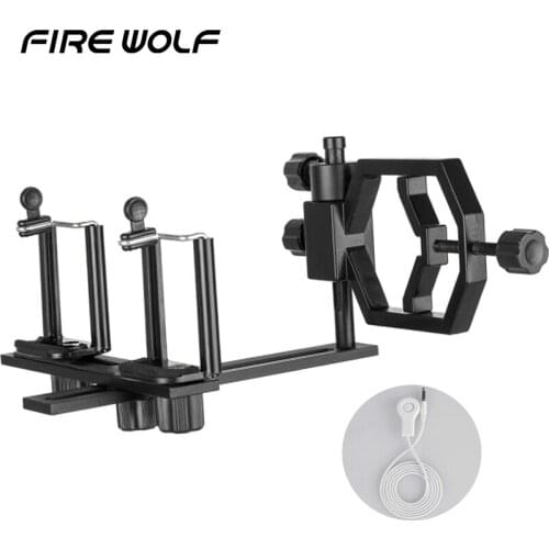 FIRE WOLF Universal Tripod Head Holder Support 54-83mm Mount Adapter Hunter Hunting Camera Camcorder Phone Attach Spotting Scope