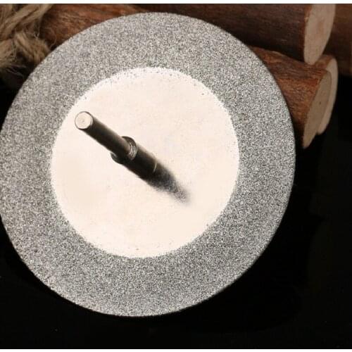 1Pc 50mm Carbon Steel Diamond Coated Grinding Wheel Cutting Off Disc Saw Blade Rotary Tools Abrasive Disc with 3mm Shank Mandrel