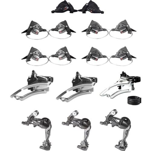 2Pcs L&R Speed Bike Thumb ers Left Right Gear Levers with Cables