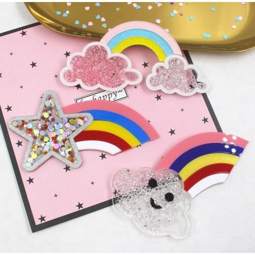 201315,1 pcs DIY Jewelry Accessories Quicksand rainbow Suitable for Epoxy Phone Case Notebook Bag Accessories