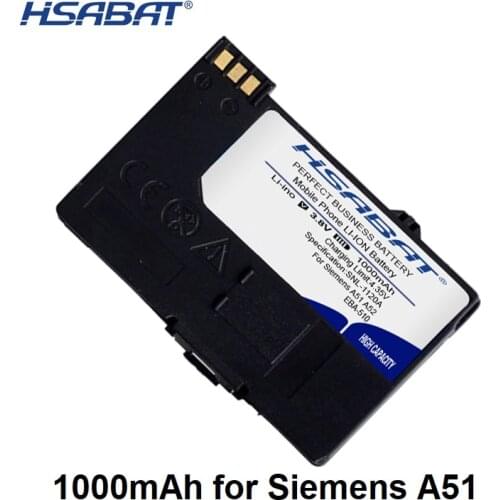 HSABAT 1000mAh EBA-510 Battery for Siemens A51 A52 A55 A56 A57 A60 A62 A65 A75 C55 C56 C60 C61 C70 C71 A70 S55