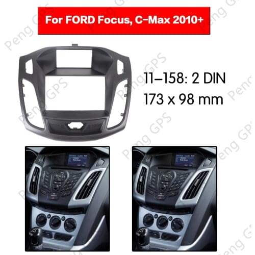 2 DIN Car Radio stereo Fitting installation adapter fascia For Ford Focus C-Max 2010+ Stereo Frame Fascias DVD