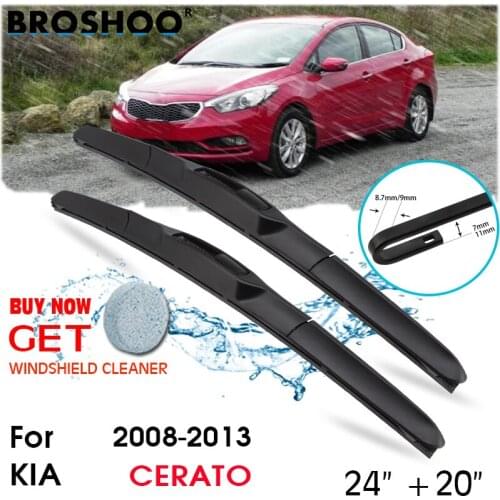 Car Wiper Blade Front Window Windscreen Windshield Wipers Blades J hook Auto Accessories For KIA CERATO 24"+20" 2008-2013