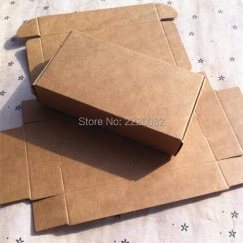 Free shipping 30pcs a lot 11x6x2.2cm retro kraft packing box/flat packaging box/cosmetics box/big size trusty jewelry paper box