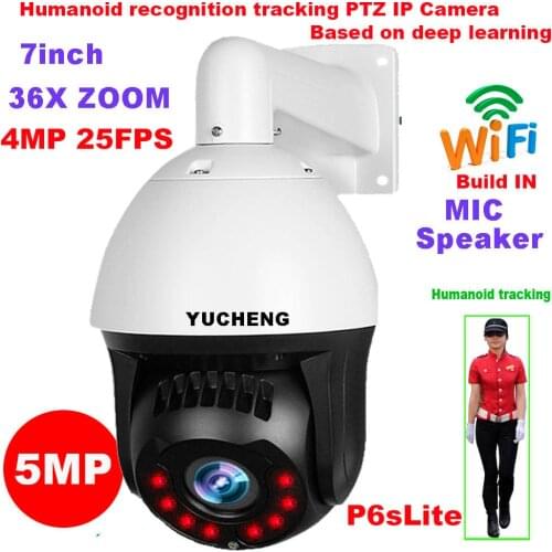 7 inch 36X ZOOM 200M IR Wireless Auto tracking SONY IMX335 5MP Humanoid Recognition WIFI PTZ Speed Dome IP Camera Surveillance