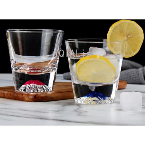 300-350Ml Mount Fuji Wine Glass Crystal Glass Sake Whiskey Cup Creative Vodka Snow Mountain Cool Drinks Cup Gift Wine Set