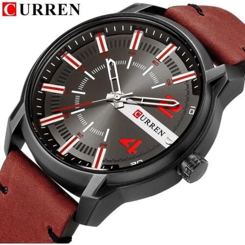 Mens Watches Brand CURREN New Casual Business Military Quartz Wristwatch Leather Strap Clock Relogio Masculino Reloj Hombre