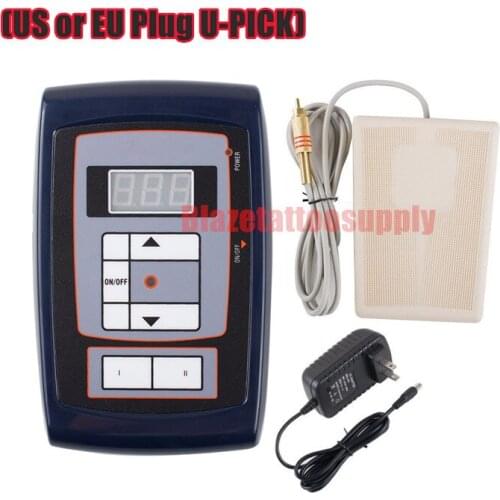 Digital Tattoo Power Supply Permanent Makeup 600D-B LCD Tattoo Eyebrow Machine Kit Adjustable Power Supply Tattoo Foot petal