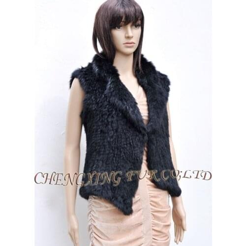 CX-G-B-175 Knit Rabbit Fur Ladies Tops Latest Design ~ DROP SHIPPING