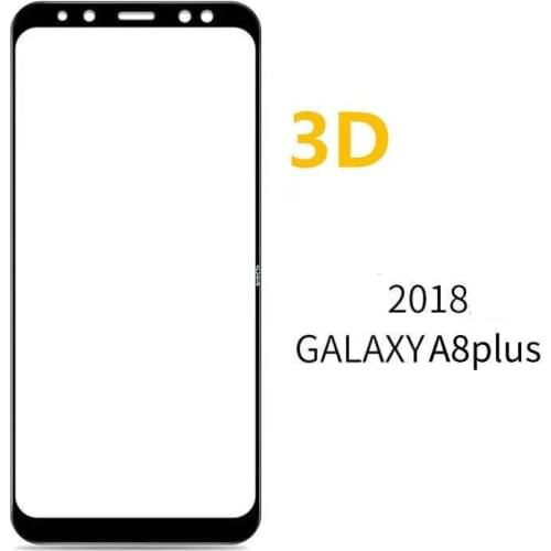 For Samsung Galaxy A8 Tempered Glass For Samsung A8 Plus Glass Edge Full Cover Screen Protector Tempered Glass for A8 2018 plus