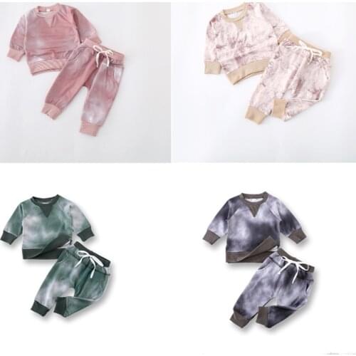 Baby Girl Clothes Set Long Sleeve O-Neck T-shirt Sweater+Pants Toddler Boy Outfit Newborn 2021 Fashion 6-36m Suit 2PCS