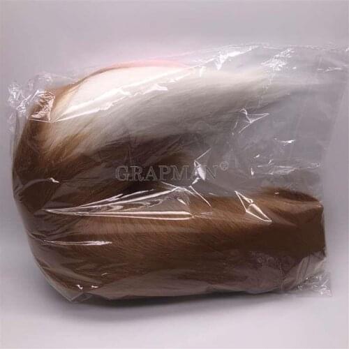 Brown White Stitching Plush Ears Tail Fox Wolf Animal Cosplay Props Cartoon Perform