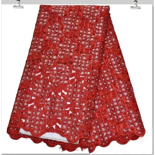 Organza Sequins Lace African Lace Fabric 2021 High Quality French Nigerian Lace Fabrics For Wedding Dress Sewing M10417