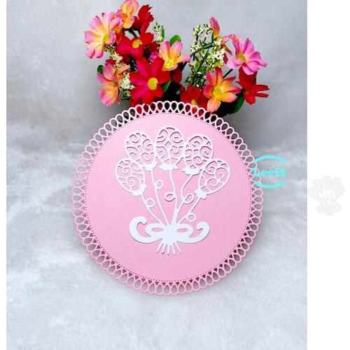 Lace Balloons Die Cuts Scrapbooking Stencil Template for DIY Embossing Paper Photo Album Gift Cards Making Dies Cutting