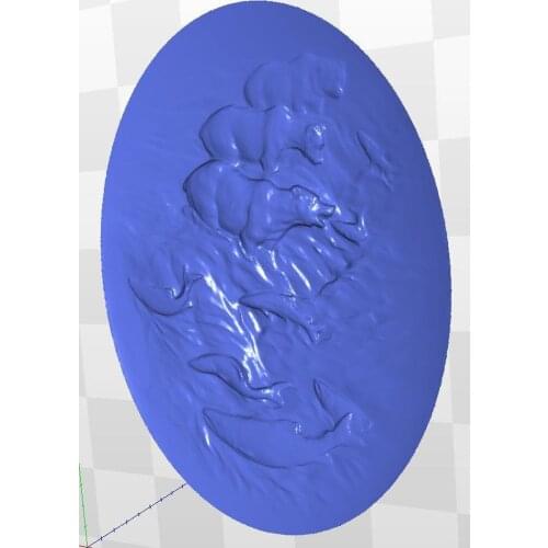Model relief Panno_Bear_2 for cnc in STL file format 3d artcam