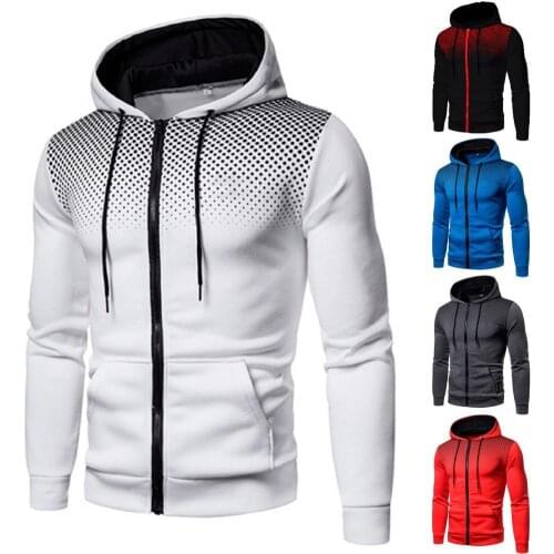 Men Autumn Winter Long Sleeve Hoodie Coat 3D Print Jacket Sweatshirt Cardigan Fashion Jacket Mens Clothing Outerwear