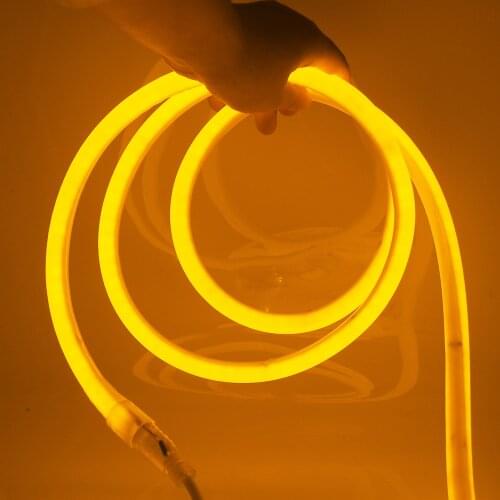 AC220V Neon Sign Light Waterproof Flexible Indoor Outdoor 360 Degree Round 2835 LED Neon Strip Lights Car Lights