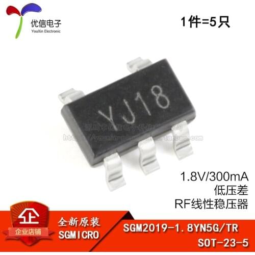 Genuine original SGM2019-1.8YN5G / TR screen YJ18 SOT23-5 linear regulator