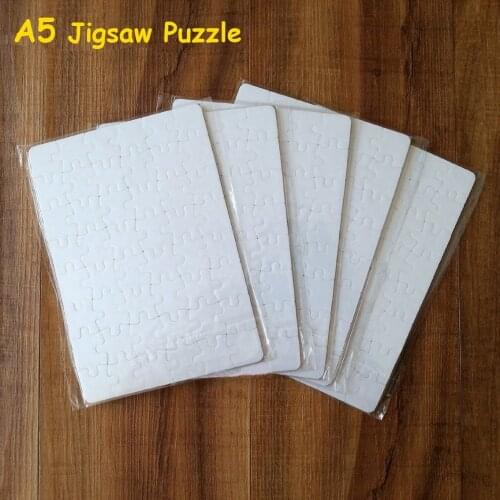 Free Shipping Sublimation Blank Puzzle 10pcs/lot DIY Craft A5 Jigsaw Puzzle For Sublimation Ink Transfer