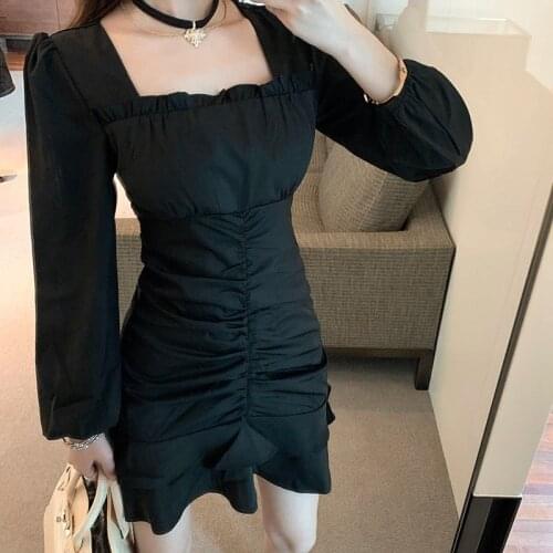 Dresses for Women Womens 2021 Spring and Autumn Ruffled Dress Vestido De Mujer Femme Robe