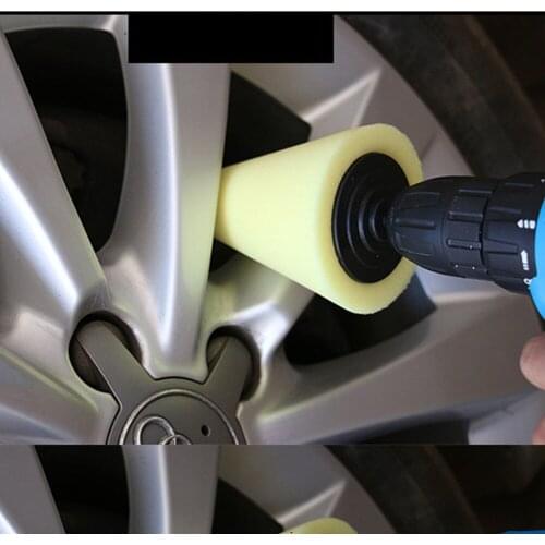 Burnishing Foam Sponge Polishing Pad Car Polisher Tyres Wheel Wheel Hub Tool Polishing Machine Cone-shape Wheel Hubs Disk
