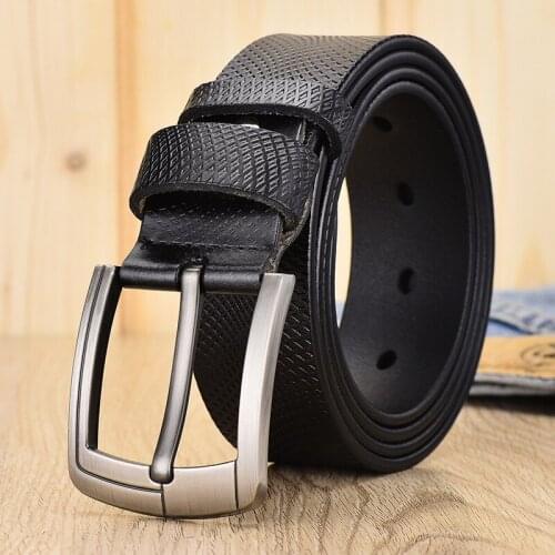 Genuine Leather For Mens High Quality Buckle Jeans Cowskin Casual Belts Business Cowboy Waistband Male Fashion Designer 2021New