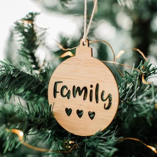 Family Christmas bauble, Christmas tree decoration, family gift ,Personalized Christmas Ornament