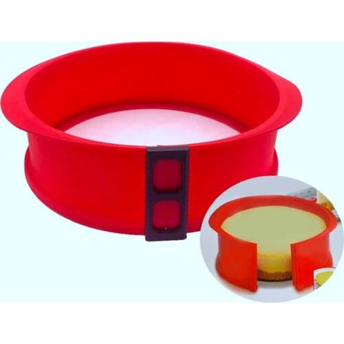 Silicone Springform Pan with Glass Base 3D Sugarcraft Fondant Cake Chocolate Muffin Mold Diy Baking Pastry Mould