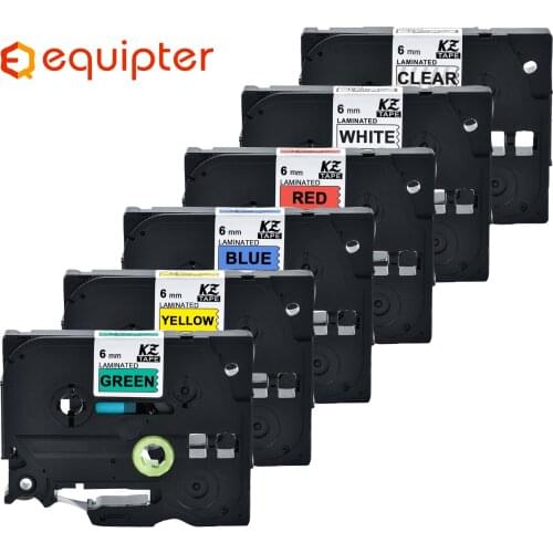 Mixed 30 colors 6mm tze211 Compatible Laminated Label Tape Cassette Cartridge for Brother P-Touch Printer Tze-211 Tze111 Tze213