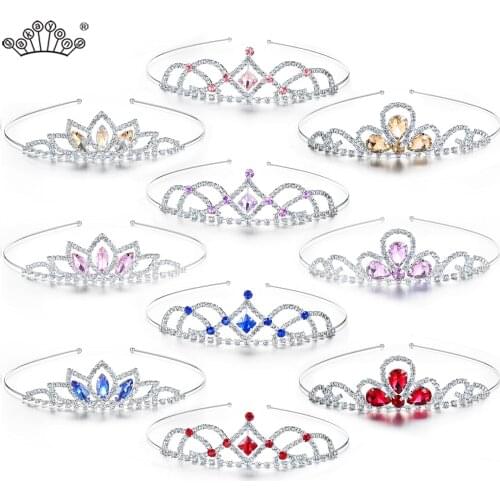 3 Piece/set Rhinestone Tiaras Crystal Tiara Princess Crown Crystal Headband Girls Crowns for Kids Wedding Prom Birthday Party