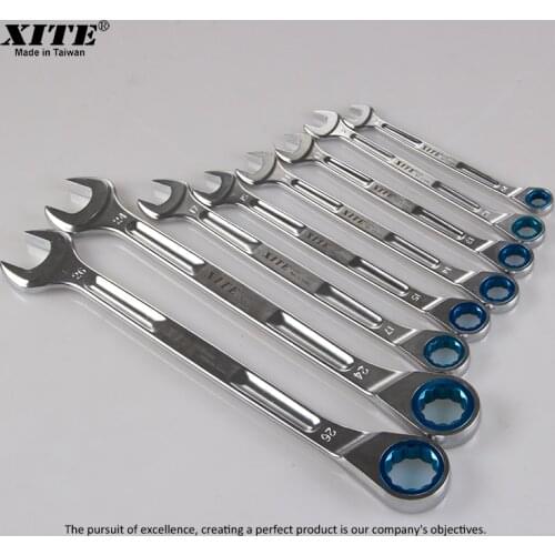 XITE Ratchet Double Purpose Spanner Fast Plum Open Wrench Auto Repair Bike Tools