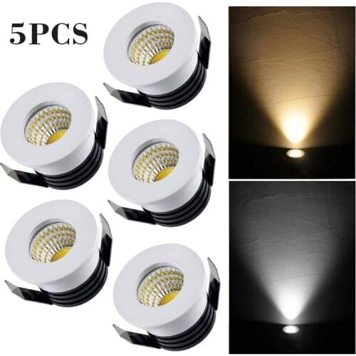 5Pcs Mini LED Recessed Cabinet Spot Light 3W Spotlight Lamps Dimmable Led Spot Ceiling for Hotel Hallway Lamp Lighting Fixture
