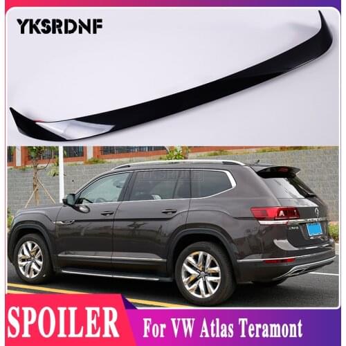 YKSRDNF For Volkswagen VW Atlas Teramont 2017 2018 ABS Plastic Unpainted Color Rear Spoiler Tail Trunk Boot Rear Wing Decoration
