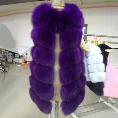 Real fox fur vest 2016 New women medium-long fox fur Gilet outerwear