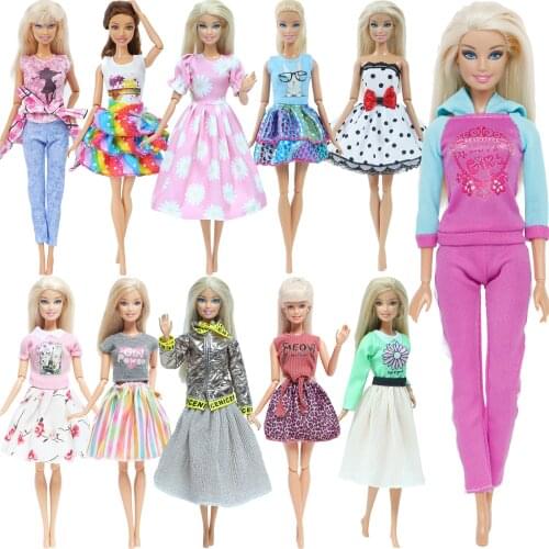 1 Set Casual Daily Outfit Rose Red Blue Sports Wear Yoga Gym Suit Dollhouse Clothes Accessories for Barbie Doll Kids Toys