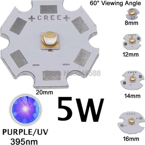 10pcs 3W 3535 Ultra Violet UV 395nm LG3535 High Power LED Emitter Diode 60 degree 8mm 10mm 12mm 14mm 16mm 20mm Aluminum PCB