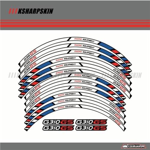 12 X Thick Edge Outer Rim Sticker Stripe Wheel Decals FOR BMW G310GS 17'' 19