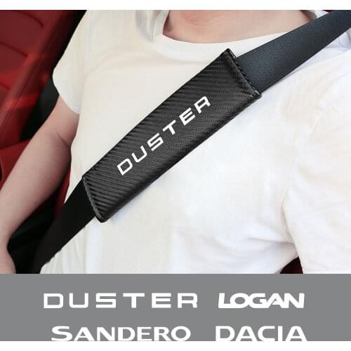 Car Styling Seat Belt Shoulder Pad Cover For Dacia Duster 1.0 Tce Turbo GPL Lodgy Logan Sandero R4 Xplore Auto Accessories