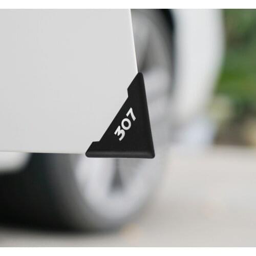 2PCS Silicone Car Door Corner Cover Bumper Anti-Scratch Protector for Peugeot 307 Accessories Car Styling